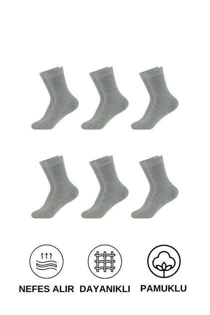 Set of 6 Men's Classic Summer Cotton Long Socks