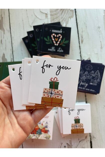 New Year's Card 5.5 Cm. For You (PERFORATED) - 50 Pieces