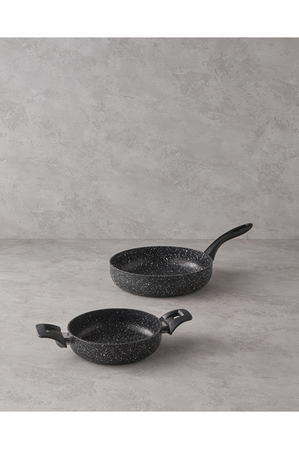 Granada Aluminum 2-Piece Frying Pan Set 20X26 cm Black