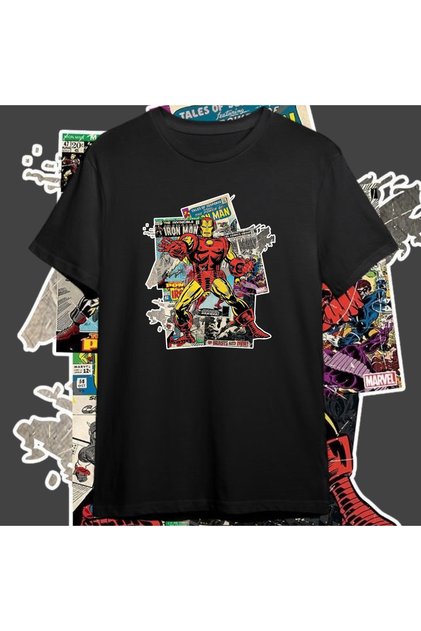 Iron Man Baskılı T-shirt