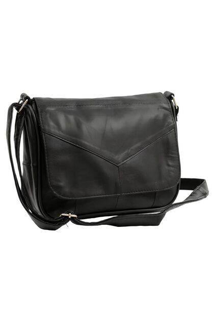 Women's Genuine Leather Black Crossbody Bag