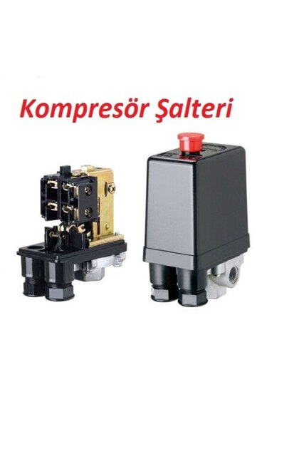 Kompresör Şalter Otomatigi 3 Yollu 220 V Ayarlı Basınç Şalteri