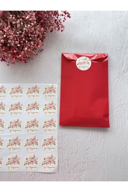 Happy Holidays Themed Opaque Sticker 4 cm. - 30 units