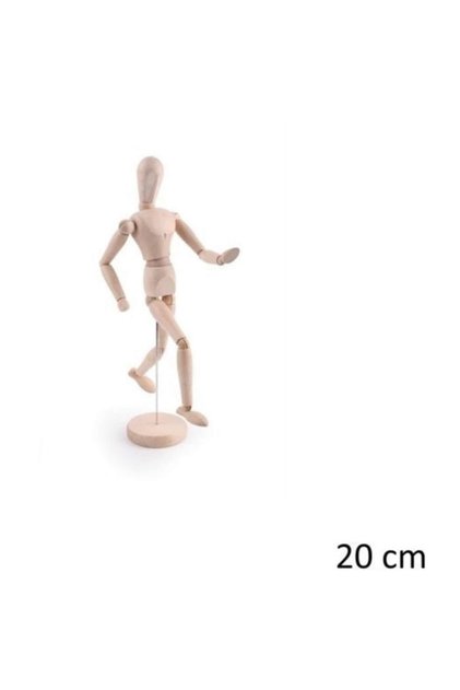 Ahşap Model Mankeni İnsan Figürü 20 cm.