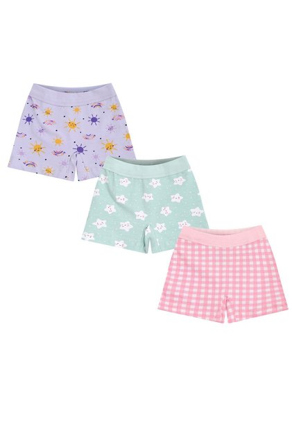 3-Piece Cotton Sun Mixed Boxer Set for Girls