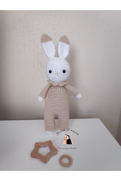 Amigurumi Bej Oyun Uyku Arkadaşı Tavşan