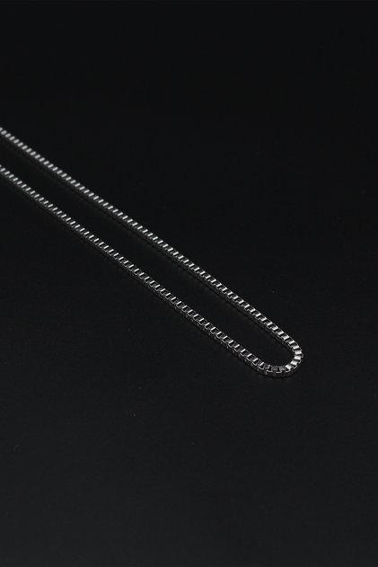 Cube Model Chain Necklace - Silver Color