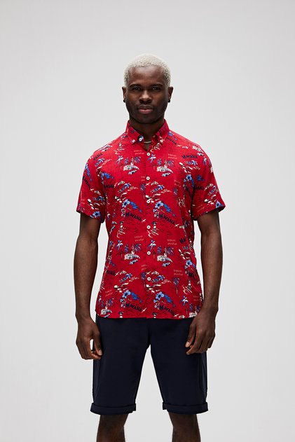 Shirts - Burgundy - Casual