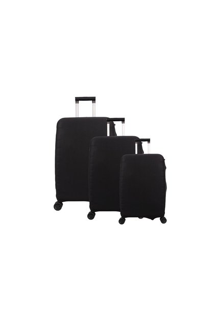 Black Large 3-Piece Suitcase Cover for Medium Cabin Size