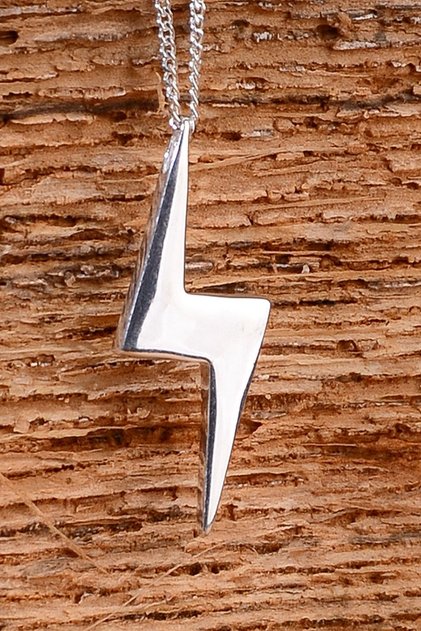 Gümüş Şimşek Kolye 925 Ayar Gümüş Şimşek Figürlü Unisex Kolye