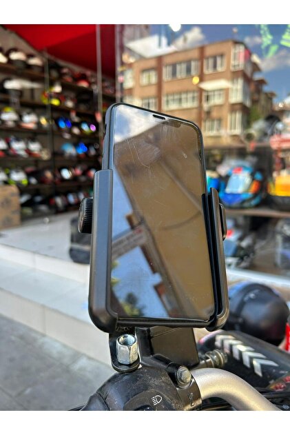 IXANN Motosiklet Telefon Tutucu Ayna Bağlantılı Yandan Klıpsli