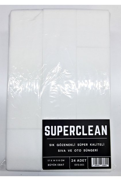 Superclean Car Washing and Plastering Sponge 24 Pack 17X14X6 cm