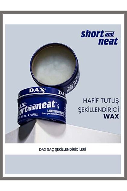 Dax Short And Neat 99 Gr - Hafif Tutucu Şekillendirici Wax, Düz