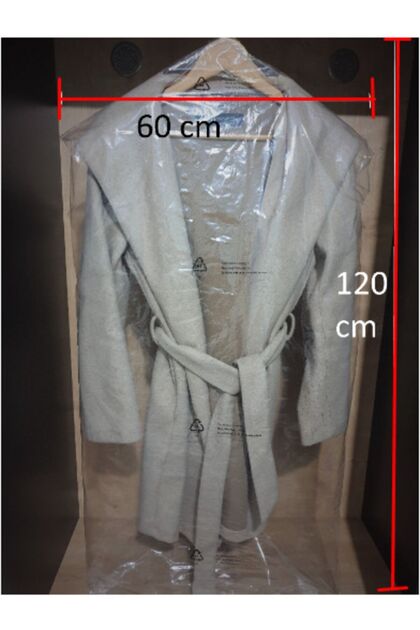 Hanging Dress, Coat, Coat, Jacket Nylon Bag - Clothing Protection Cover - 60x120- 15 Pieces