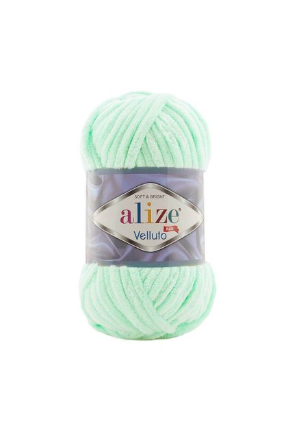 (5 Pieces) Velluto Velvet Hand Knitting Yarn Color: 464 Mint 100 Gr 68 Meters