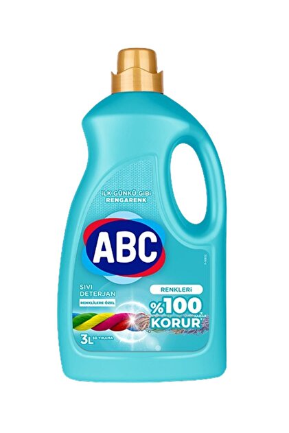 ABC Renklilere Özel Çamaşır Deterjanı Sıvı 3 lt 50 Yıkama - Fiyatı