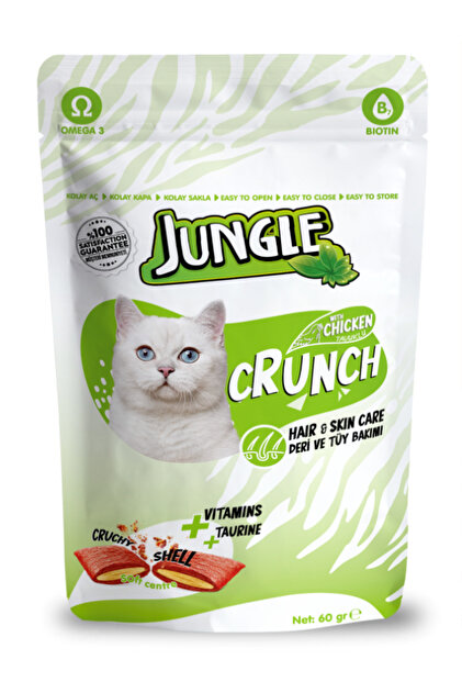 Jungle 60 GR CRUNCH KEDİ ÖDÜL MAMASI YAŞLANMA KARŞITI 10'LU