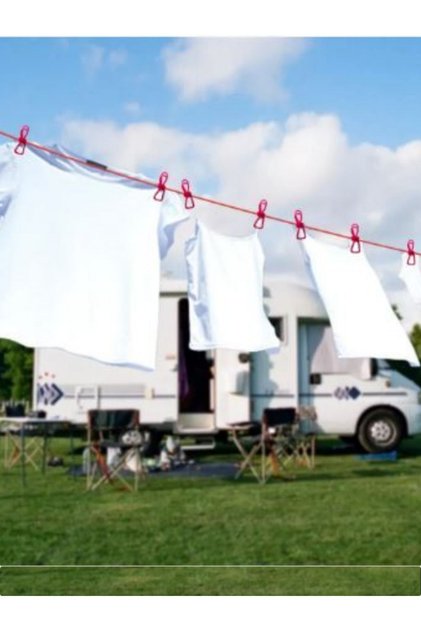 Flexible and Compact Travel Camping Clothes with 12 Pegs - Garden Camping with Dryer Hanger