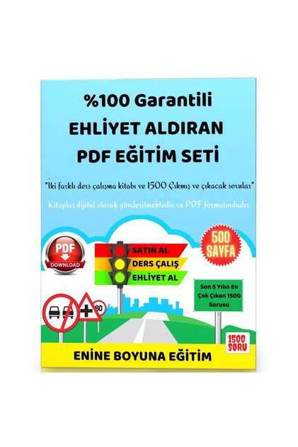 %100 Garantili Ehliyet Aldıran Pdf Ehliyet Kitabı (MAİLE GÖNDERİLİR)