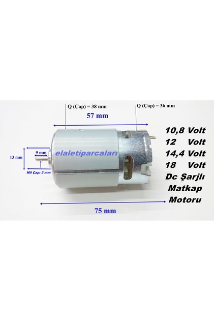 Rs 550 Şarjlı Matkap Motoru Bosch Makita 10.8 Volt