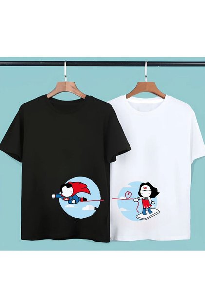Pack of 2 Custom Couple Lover Friend Sister Combination Gift Birthday Valentines Day T-Shirt T-Shirt