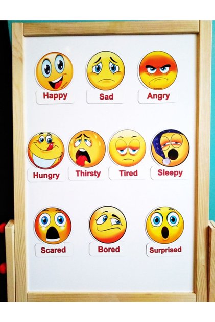 Manyetik Ingilizce Kelime Kartları Flashcards- Duygular / Feelings