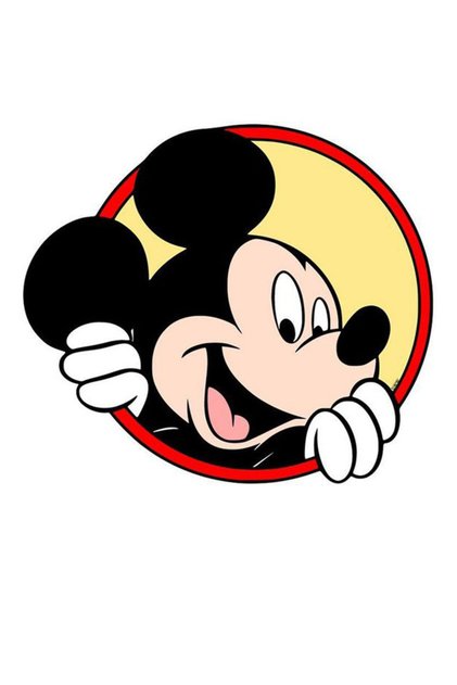 Mickey Mouse Ring Sticker Motor, Helmet, Laptop, Car Sticker 13X12 cm