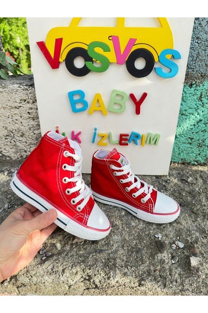 Red Boot Sneaker (COMFORTABLE/WIDE SIZE)