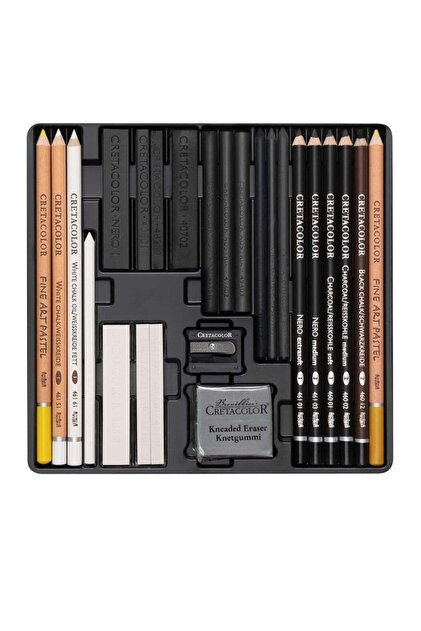 Genel Markalar Wolf Box Drawing Set Profesyonel Karakalem Eskiz
