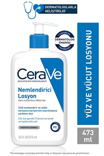 NEMLENDİRİCİ YÜZ VE VÜCUT LOSYONU-SERAMİD VE HYALÜRONİK ASİT IÇERİKLİ 473ML