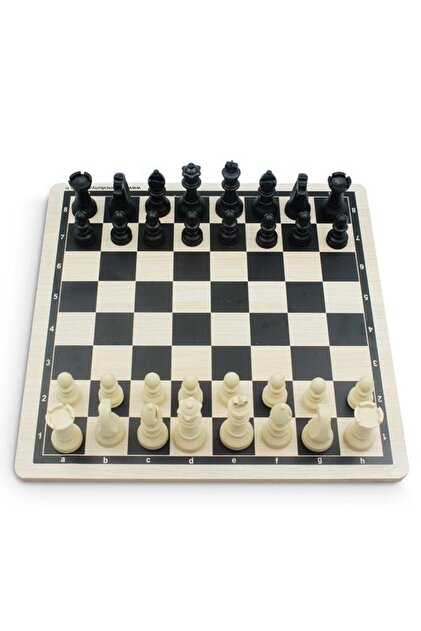 abnturk 35x34 cm Ahşap Satranç seti zeka mantık strateji oyunu şah
