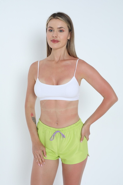 Green Women's Swim Shorts Quick Dry