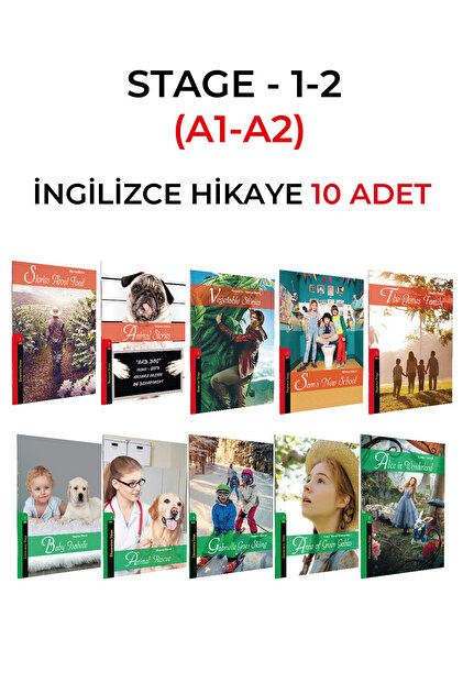 Kapadokya Yayınları İNGİLİZCE HİKAYE A1- A2 SEVİYELERİ (STAGE 1 VE