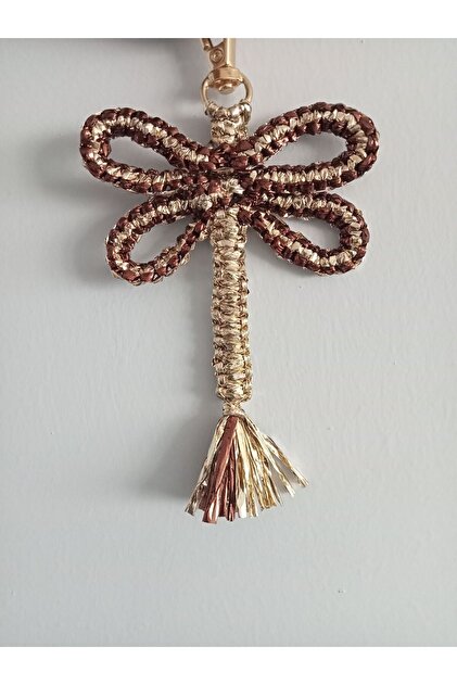 Handmade Macrame Ladybug Keychain, Bag Ornament, Gift