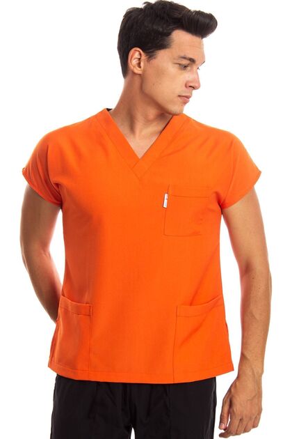 Surgical Doctor Nurse Scrubs Orange Jersey Single Top