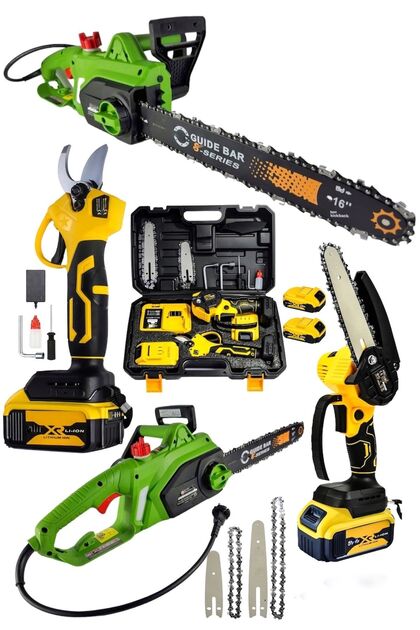 テスタロッサ 3台セット Germany Steel 3'lü Set 4800w Elektrikli Hızar Testere Ağaç Odun