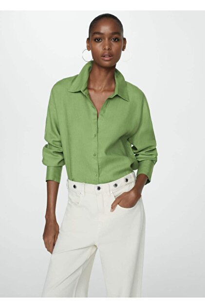 slim fit dress slacks Linen and lyocell blend belted shirt dress