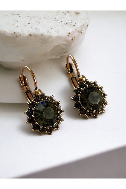 Crystal Embellished Sun Figurine Earrings