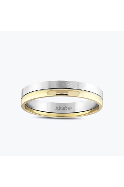14 Ayar Altın Erkek Klasik Düz Alyans 4 mm
