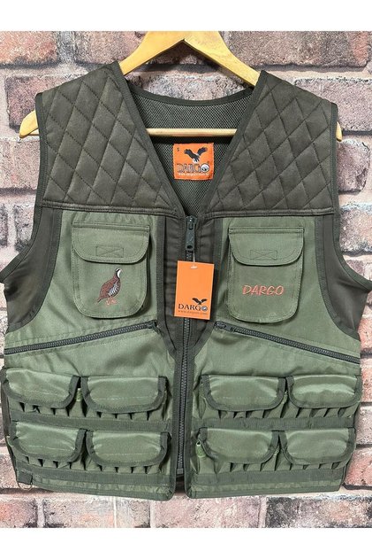 Nubuk Cordura XL Beden Haki Avcı Yeleği