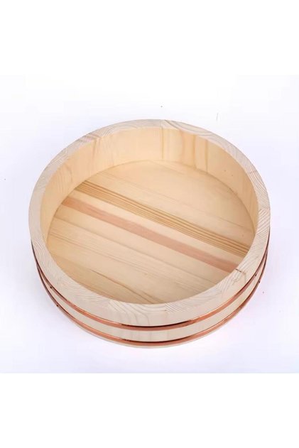 Ahşap Suşi Pirinç Karıştırma Kasesi, Teknesi 39 cm