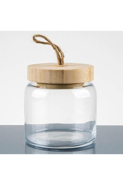 43573 Woody Bamboo Jar with Lid - 575 Ml