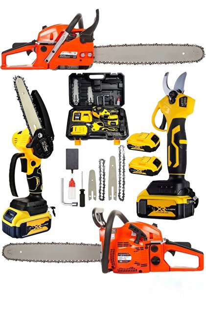 DYNAMİC MAX 3'lü Set 7.9 Hp Benzinli Odun Ağaç Kesme Hızar Motoru