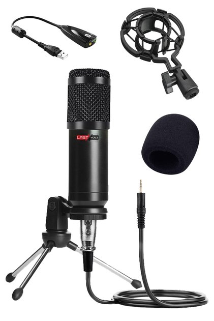 Bm800 Full Black Condenser Youtuber Mikrofon 7.1 Ses Kartı