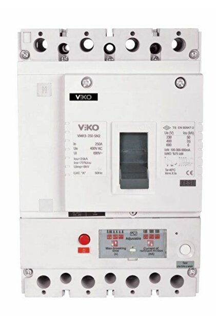 VİKO Viko 4X125 Amper 4 Kutuplu 25kA Kaçak Akımlı Kompakt Şalter