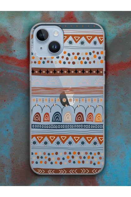 iPhone 15 Motif Design Transparent Phone Case