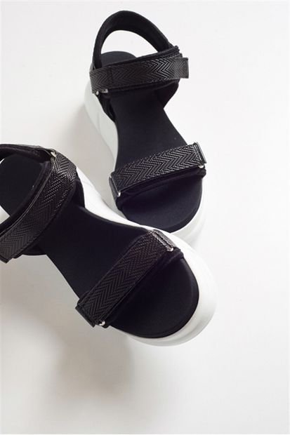 LuviShoes Kadın Siyah Sandalet - 5