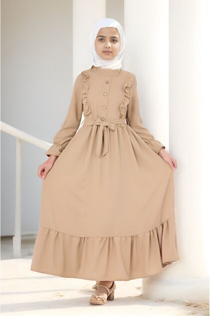 Young Girl Long Hijab Dress