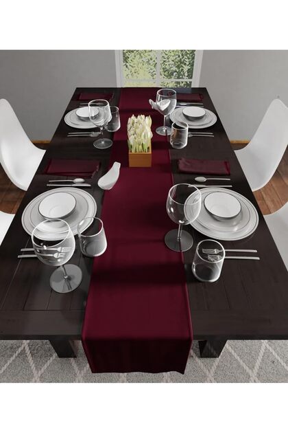 Meral Lead Linen Runner - Liquid Proof, 40x160