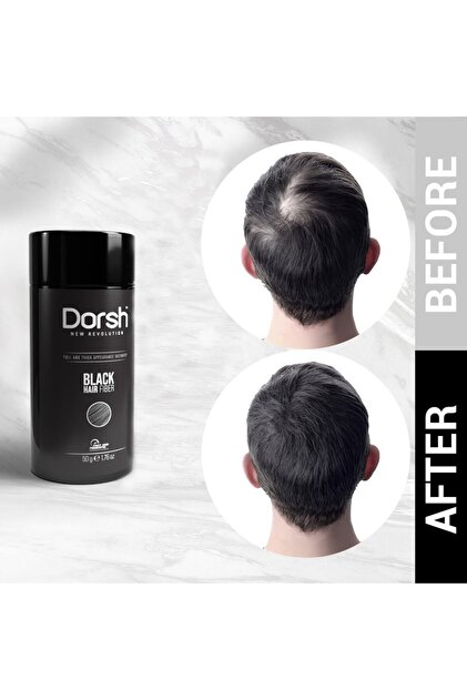 Dorsh Saç Dolgunlaştırıcı Topik Siyah - Black Hair Fiber 50 Gr